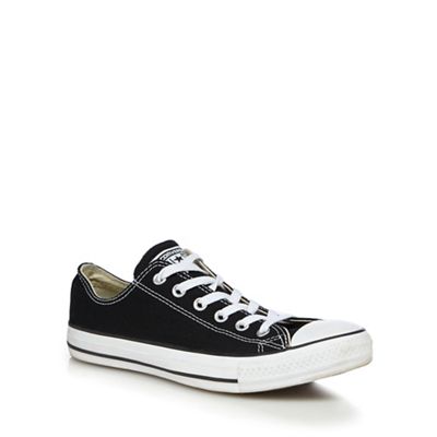 Converse Big and tall black 'all star' canvas trainers